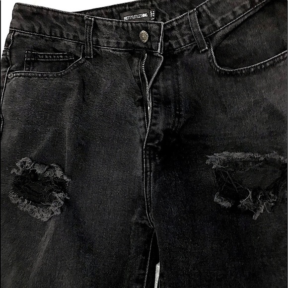 Washed Black PrettyLittleThing Jeans with three rips ! - Picture 1 of 5
